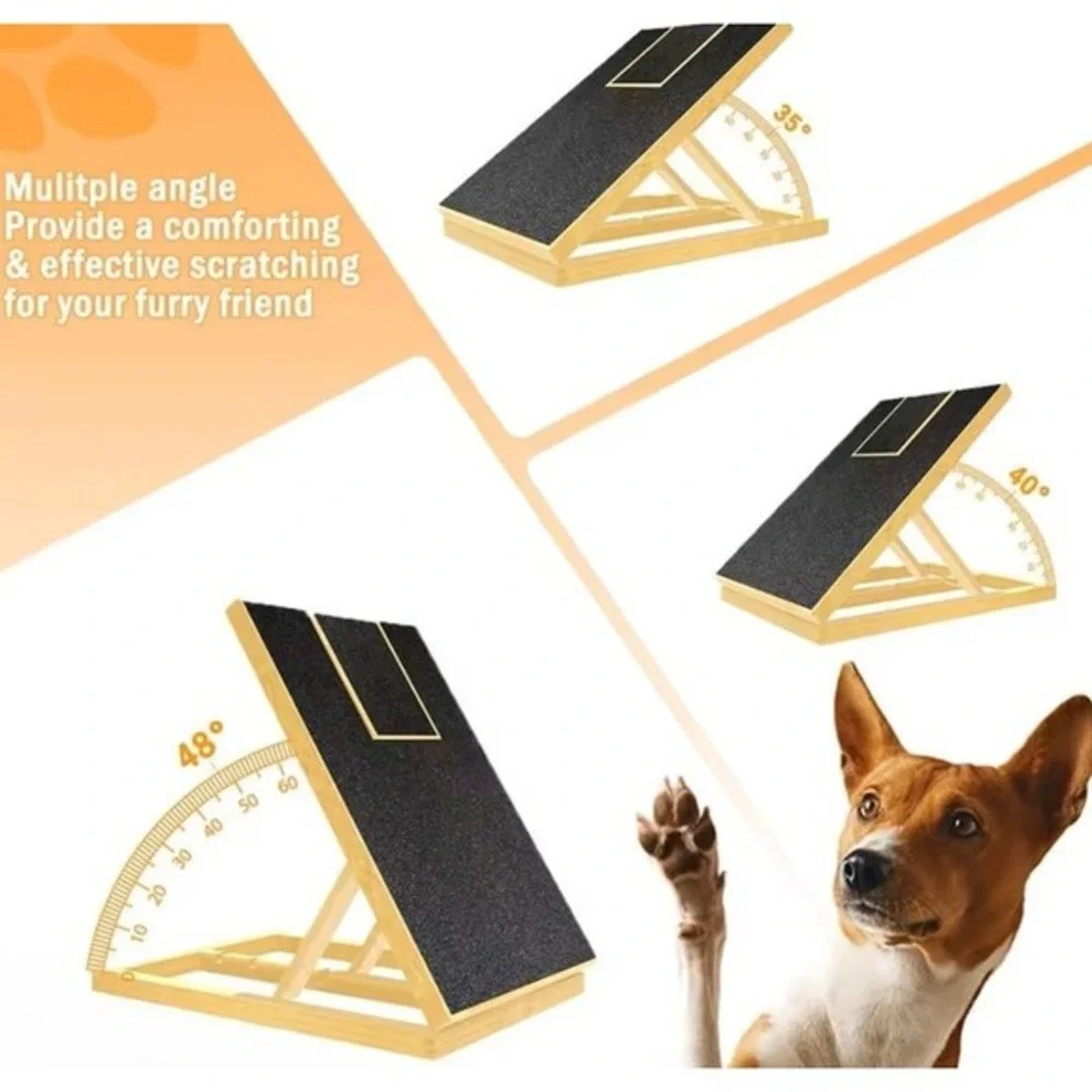Dog Scratch‎ Pad For Nails With Treat Compartment And Extra Filing Paper New